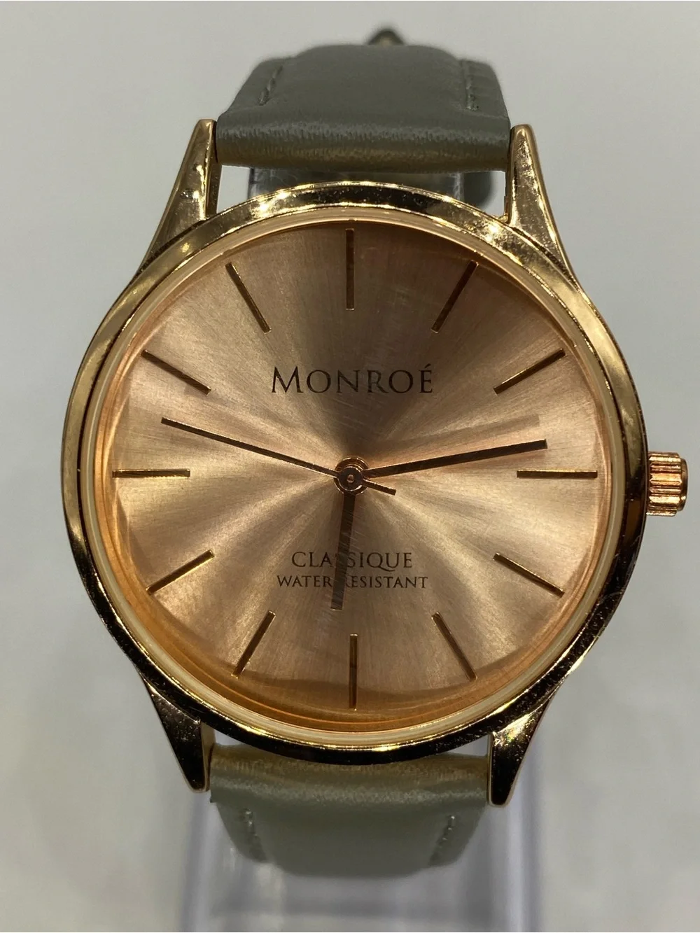 Men’s *** Monroe Classique Rose Gold Watch /  Olive Leather Strap ***
